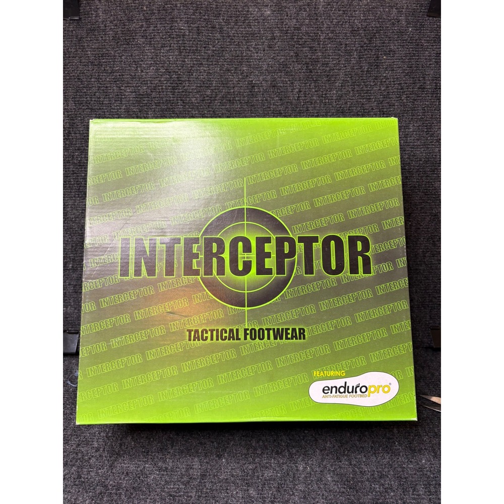 Interceptor Guard Mens Black Tactical Side Zip Boots 586984552 Size 9 NEW